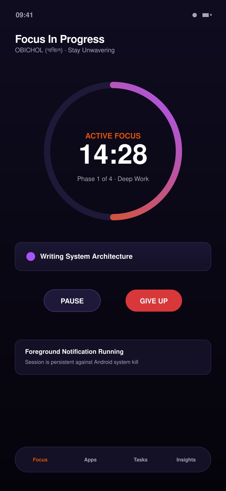 OBICHOL Screenshot 2: Focus